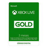 Xbox Live Gold 3 Meses [ Codigo Digital México ]