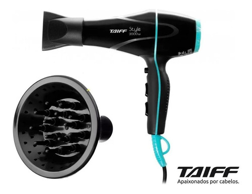 Secador De Cabelo Taiff 2000w Style Pro Salão Com Difusor