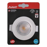 Kit 40 Spot Dicroica Super Led Redondo Embutir Sanca 3w