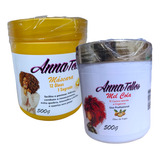 Kit Máscara 12 Óleos Mel Cola Óleo De Argan 500g Anna Telles