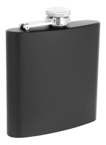 Cantil Inox Black De Bolso 200 Ml - Porta Bebida Wisky Vodka