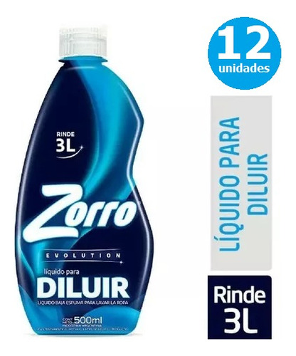 Jabón Liquido Para Diluir Evolution Zorro 500 M X12 Unidades