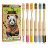 Paeyaer Cepillos De Dientes De Bambu Para Ninos, Paquete De