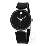 Reloj Movado Para Hombre Con Zafiro Suizo Y Correa De Caucho