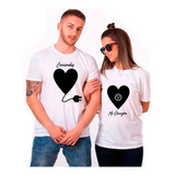 Camiseta Para Parejas, Novios, Blanca, Estampados Romántico