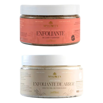 Jabón Exfoliante ApiGreen Arroz Café Aclarador y Reafirmante 240g | Envío gratis