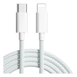 Cable Usb Tipo C Carga Rápida Nylon Trenzado Para iPhone 1mt