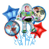 5pcs Toy Story Buzz Lightyear Globos De Película Aluminio