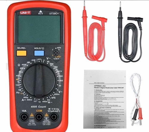 Multimetro Uni-t Ut39c+ Ac Capacitancia Ncv Temperatura