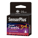 3 Preservativos Sensor Plus Three Feels /triple Estimulación