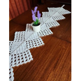 Camino De Mesa Arbolito Blanco Hecho A Mano Tejido A Crochet