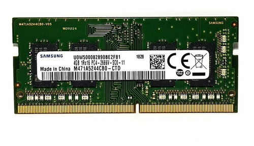 Ddr4 4gb Memoria Ram Laptop 1rx16 Pc4-2666v Sodimm Remate!