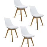 Set 4pz Sillas Minimalistas Eames Para Comedor Oficina Sala