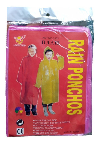  Pack X 10 Piloto Poncho Capa Descartable Lluvia Niño/adulto