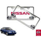 Par Porta Placas Nissan Sentra 1.8 2001 A 2006 Original