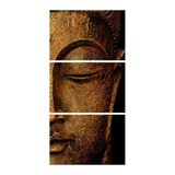 Quadro Estátua De Buda Conjunto 3 Peças Vertical