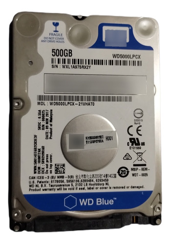 Disco Duro Interno Western Digital Wd5000lpcx 500gb Azul