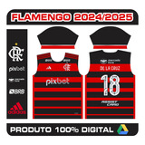 Arte Vetor Camisa Flamengo Titular 2024-2025 + Fonte