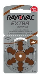 Pilas De Audiología Rayovac Extra Advanced Tamaño 312 X6u.