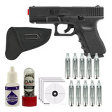 Kit Pistola Pressão Co2 6mm G11 Glock G19 + Acessórios