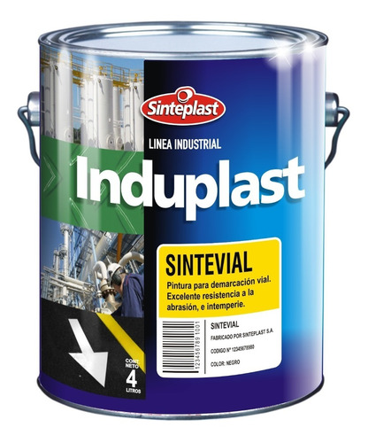 Pintura Para Demarcación Acrílica Sinteplast Blanco 1 Lt