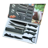 Set Kit De 6 Cuchillos Juego Cuchillos Cocina Calidad