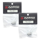 Kit 2 Knob De Metal Guitarra Baixo Gotoh Vk1 18 C Cromado