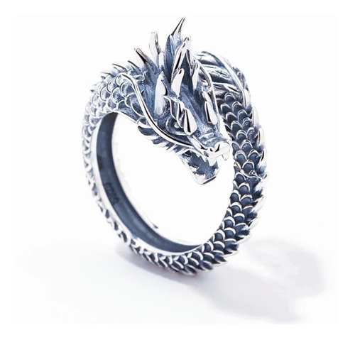 Anillo Dragón Tailandes Plata 925 Ajustable Unisex