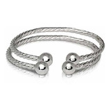 Brazalete - Ball Ends Coiled Rope West Indian Bangles.925 St