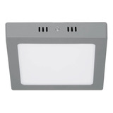 Plafón Cuadrado Moderno 12 W 6500 K Led Gris 47447