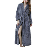 Roupão Coats Womens Sólido Engrossar Coral Fleece Robe Go [s