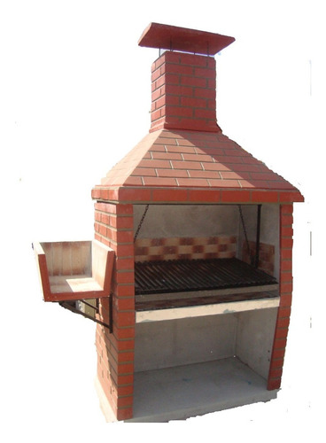 Parrilla Ladrillos 1,20mts Con Luz Y Fogon Exterior