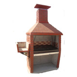 Parrilla Ladrillos 1,20mts Con Luz Y Fogon Exterior