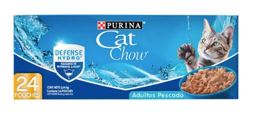  Alimento Para Gato Catchow Adultos Pescado 24 Sobres 85g