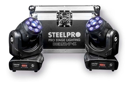 Steelpro Par Cabeza Movil Wash + Beam 4en1 Rgbw 102w Case