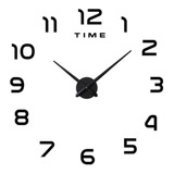 Reloj De Pared Con Diseño 3d Moderno Grande Negro Numeros
