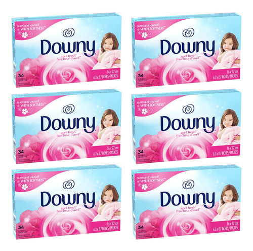 Amaciante Em Folhas Para Secadoras Downy Sheets 34 Fls - 6un