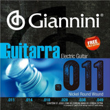 Encordoamento Para Guitarra Giannini 011 049 Geegst11