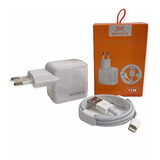 Kit Carregador Fonte Usb 12w + Cabo Ios Para iPhone E iPad