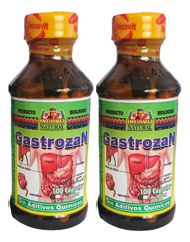  Gastritis Gastrozan Suplemento Alimenticio  Pack 2 Frascos 