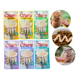 Kit Picolé De Churu Petisco Para Gato 6un Vários Sabores 56g