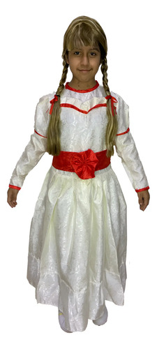 Disfraz Anabelle Niña Con Peluca Halloween Envío Gratis