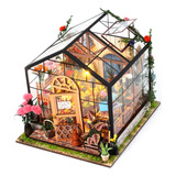 Casita Para Armar De Muñecas Miniatura Con Muebles Y Luz