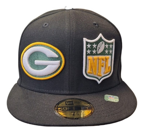 Gorra Cerrada N F L New Era Green Bay Packers Negro 59 Fifty