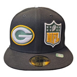 Gorra Cerrada N F L New Era Green Bay Packers Negro 59 Fifty