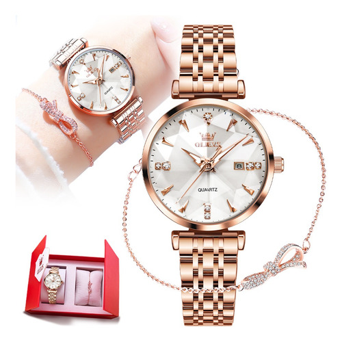 Olevs Reloj Pulsera De Mujer Dama Moda Original Cuarzo 5536