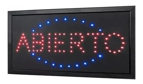 Letrero Led Luminoso -  Abierto -  48x25cm