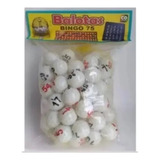 Paquete De 75 Balotas Para Juego De Bingo Profesional