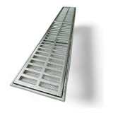 Grelha Ralo Pluvial 15x100 Aluminio Aro Inteiro Com Tela