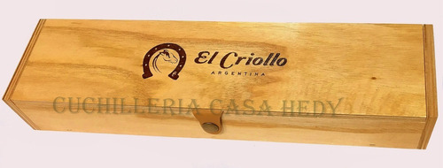 Caja De Madera El Criollo Para Cuchillos Medidas 8x3,5x36cm